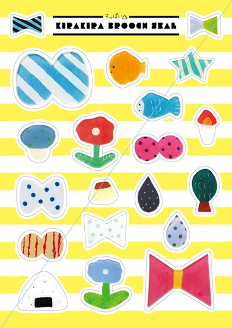 Sour △ sparkling brooch seal - Stickers - Paper Multicolor
