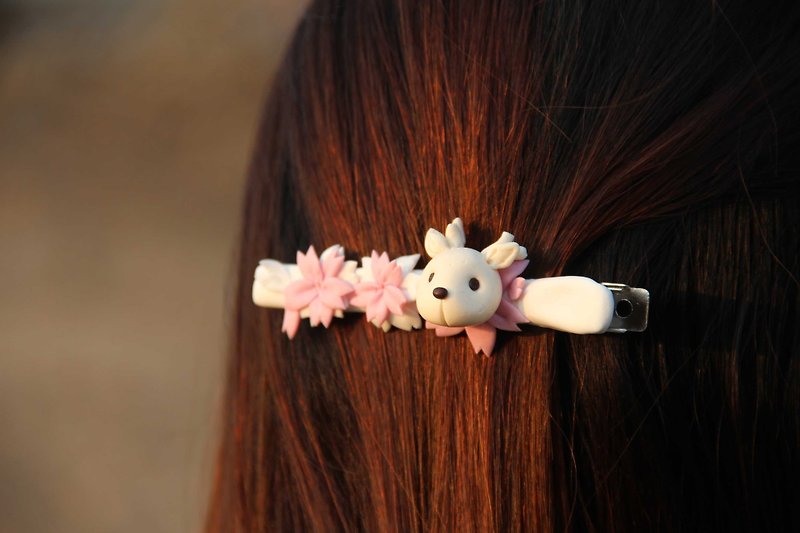 Sakura hairpins, Japanese style series, hand-made sketches - Hair Accessories - Clay 