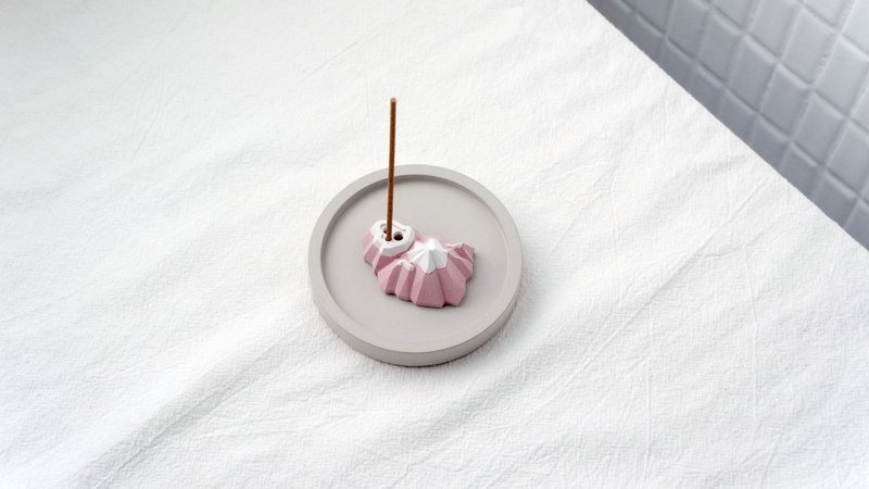 Xiaoshan mini incense sticks holder (small base) | 2024-macaron color series - Fragrances - Cement Blue