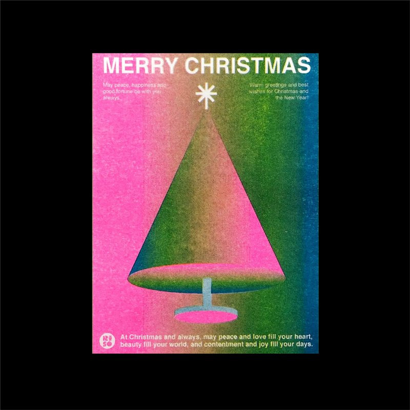 Riso Museum 聖誕卡 聖誕樹 - 漸層 - 卡片/明信片 - 紙 多色