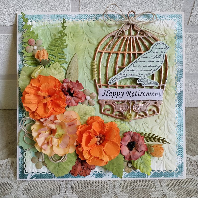 Personalised retirement card for mum sister, for a colleague, teacher with bird - 卡片/明信片 - 紙 多色