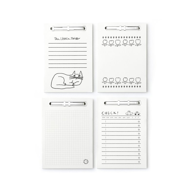 Eco-friendly notepad (4 design) - Notebooks & Journals - Paper White