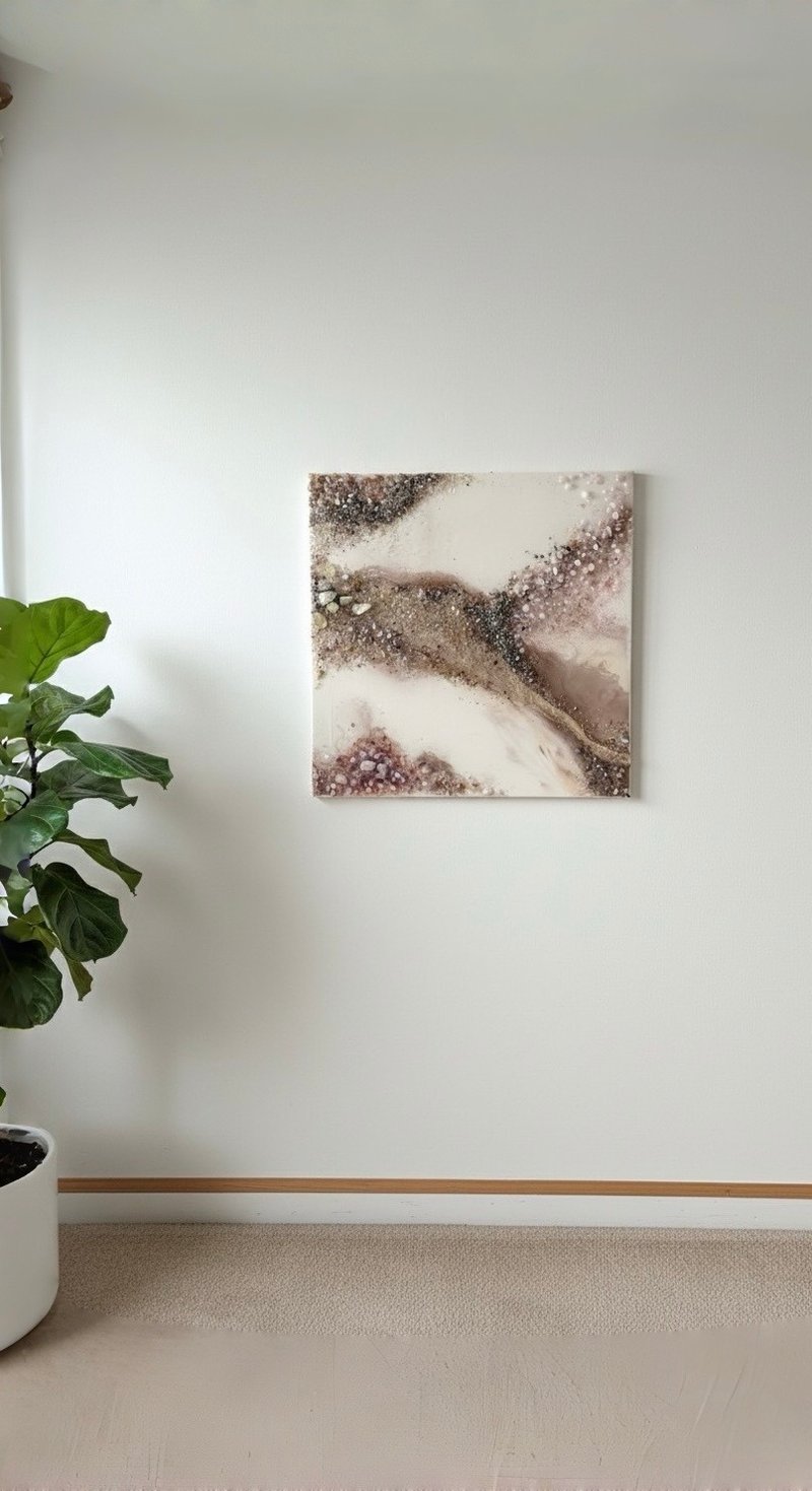 奢華水晶畫掛  可選擇畫布尺寸   可使用文化幣  點亮生活空間 - 插畫/繪畫/寫字 - 樹脂 