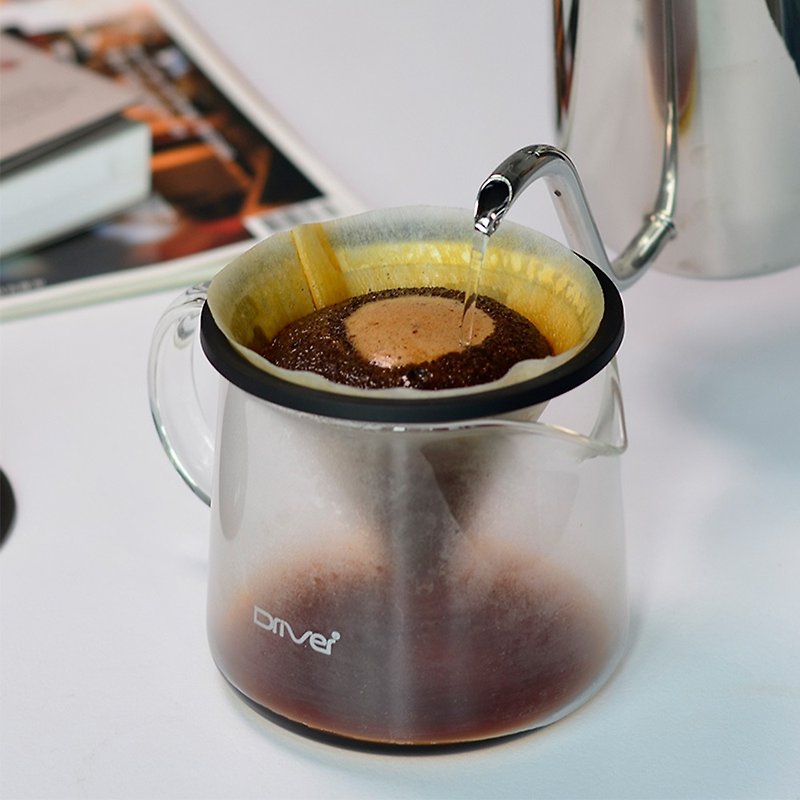 Driver │ MOKA filter cup pot set 400ml (hand pot / teapot) - Coffee Pots & Accessories - Glass Transparent