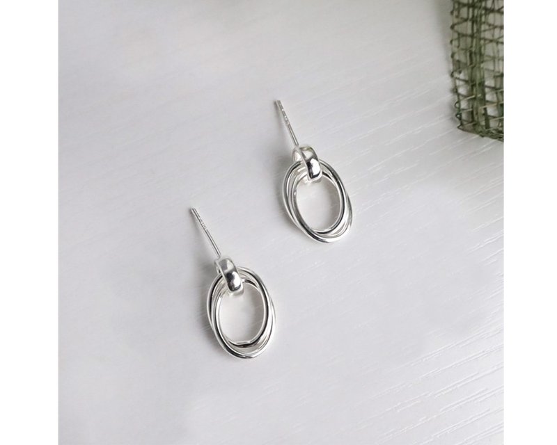 I Gaze I 925 sterling silver stud earrings - Earrings & Clip-ons - Sterling Silver Silver