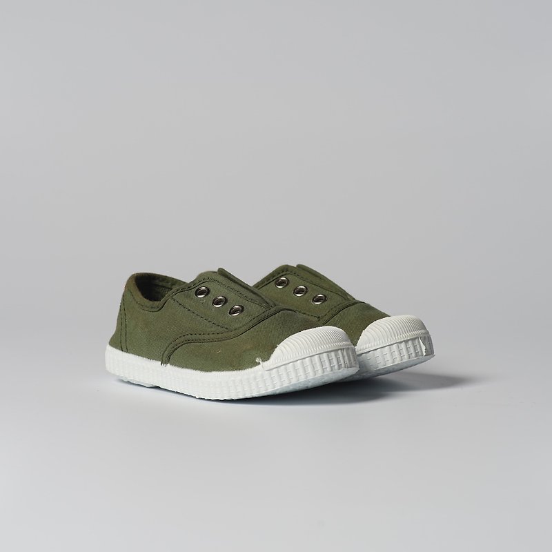 西班牙國民帆布鞋 CIENTA 70997 22 墨綠色 經典布料 童鞋 - 男/女童鞋 - 棉．麻 綠色
