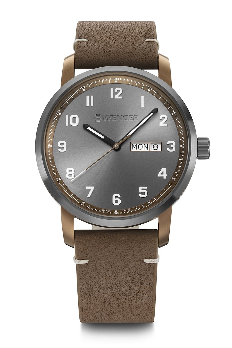 WENGER Attitude Metropolis Watch - Men's & Unisex Watches - Stainless Steel Brown
