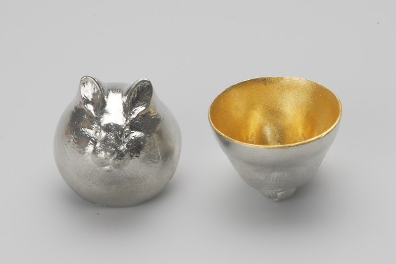 金箔干支カップ-ウサギ - ワイングラス・酒器 - 金属 ゴールド