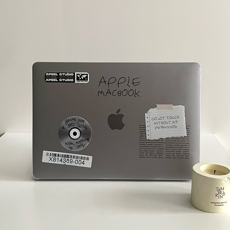 塑膠 平板/電腦保護殼 透明 - 個性拼圖 MacBook 全包防刮MacBook保護殼M1 M2系列 APEEL STUDIO