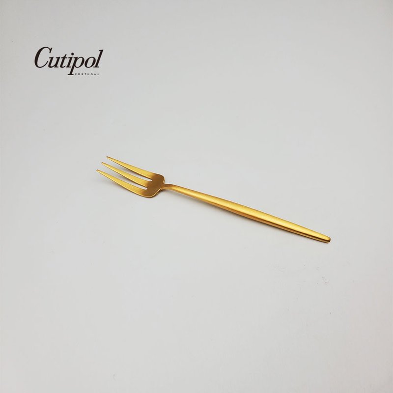 葡萄牙 Cutipol  MOON   霧金 15CM 水果三叉 - 刀叉/湯匙/餐具組 - 不鏽鋼 銀色