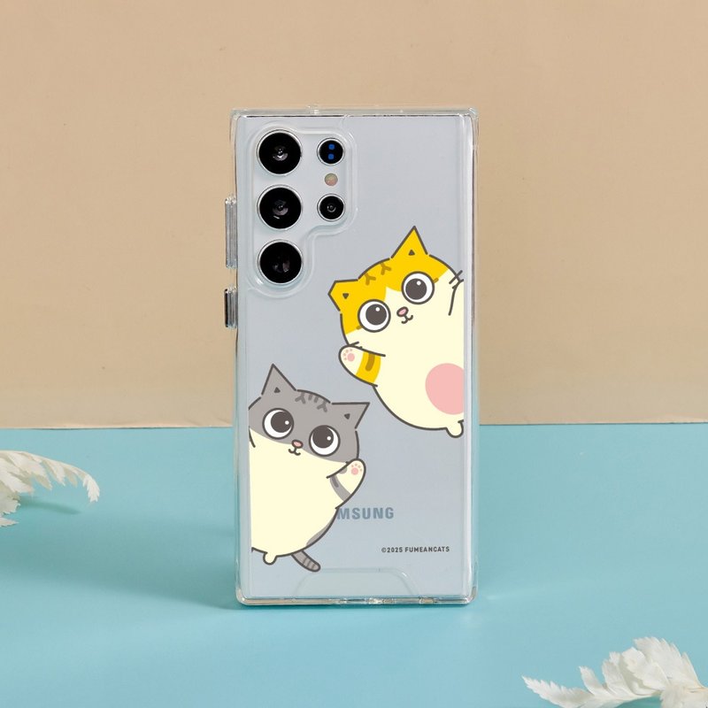 黃阿瑪探頭招呼防摔透明SAMSUNG手機殼 - 手機殼/手機套 - 塑膠 多色