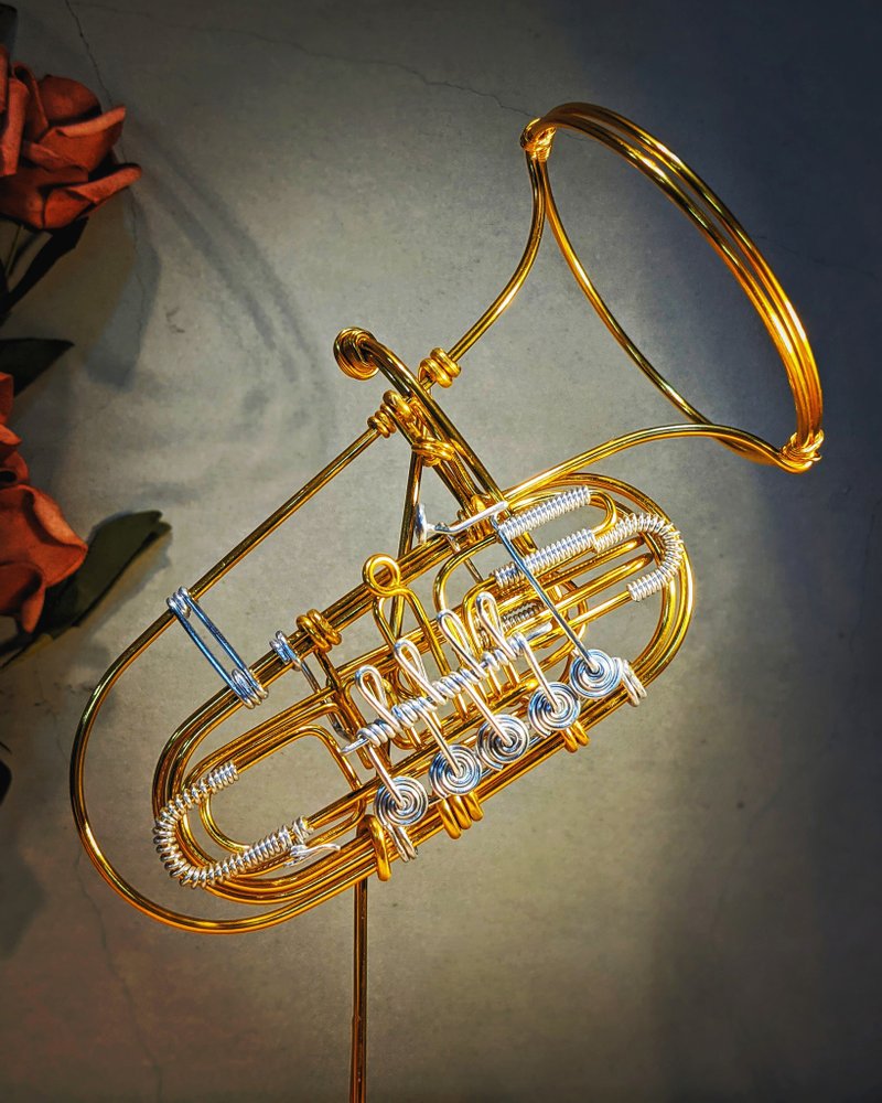 Wire lover 中型擺飾轉閥低音號Miraphone 191 5 valve、客製化 - 擺飾/家飾品 - 鋁合金 
