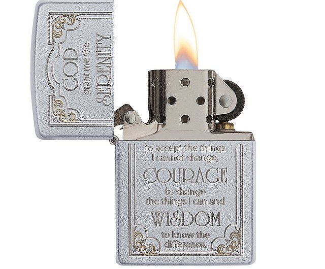 ZIPPO official flagship store] Warning motto windproof lighter