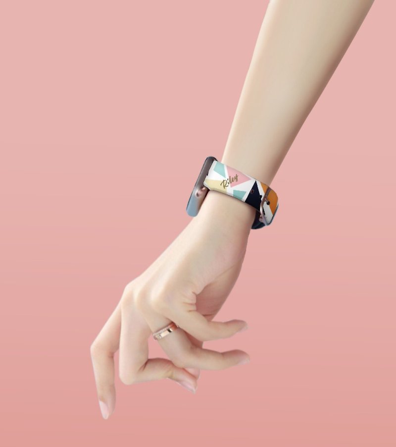 [カスタマイズ写真] Apple Watchレザーウォッチストラップ│ギフト/バンド/ペア - 腕時計ベルト - 合皮 