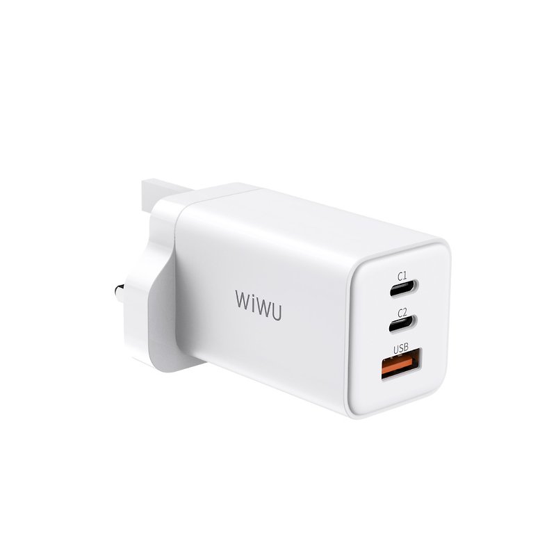 Wiwu 65W Gan fast PD+QC 3.0 charger (2 type c + 1 USB) - อื่นๆ - วัสดุอื่นๆ ขาว