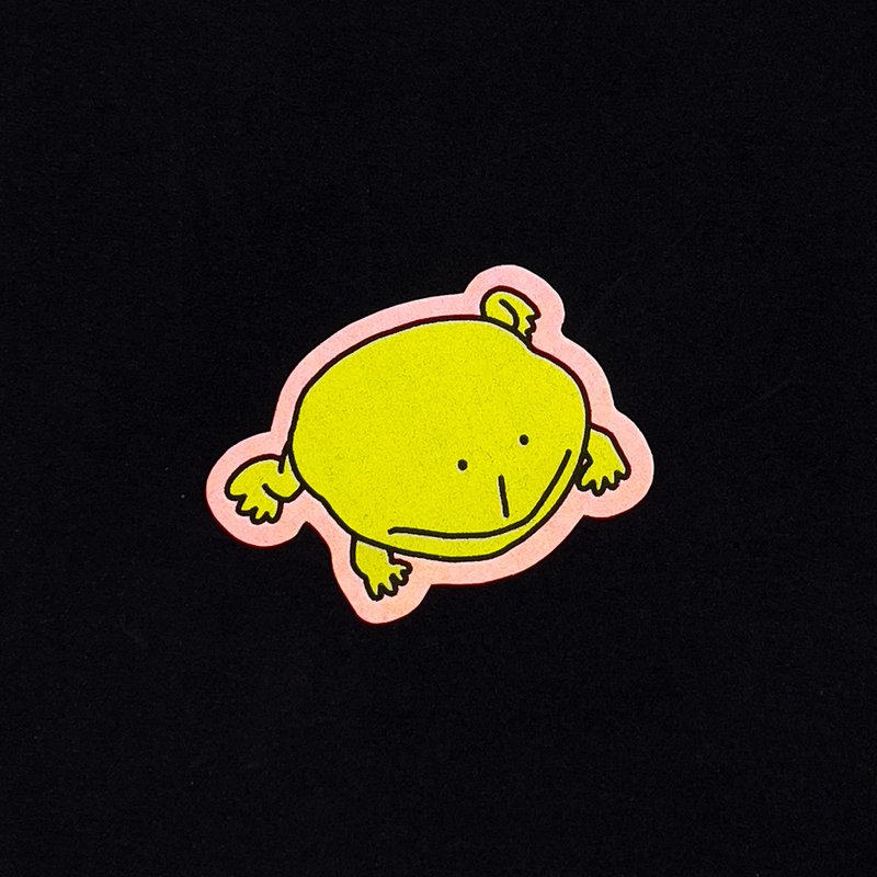 Original Risograph smiling frog sticker - Stickers - Paper 