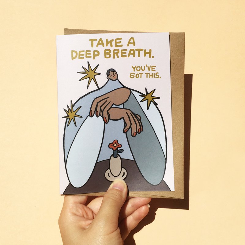 Greeting Card - Take a Deep Breath Youve Got This - 卡片/明信片 - 紙 