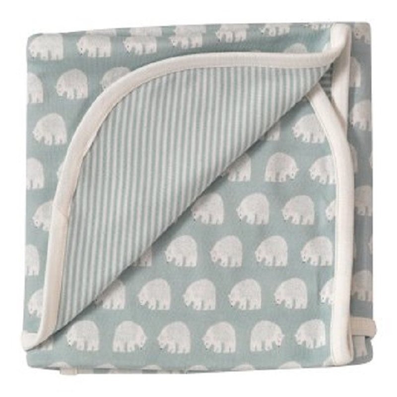 100% organic cotton blue polar bear baby towel British brand - Baby Gift Sets - Cotton & Hemp Blue