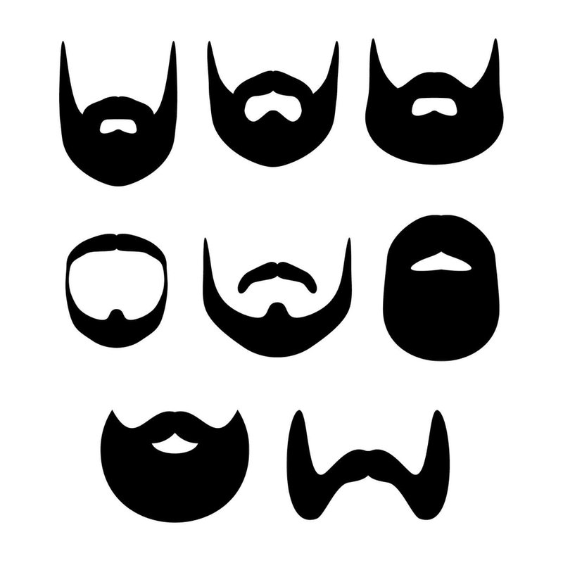 Beard svg, beards svg, beard pdf, beards pdf, beard template, beard die cut, SVG - 圖文模板設計 - 其他材質 