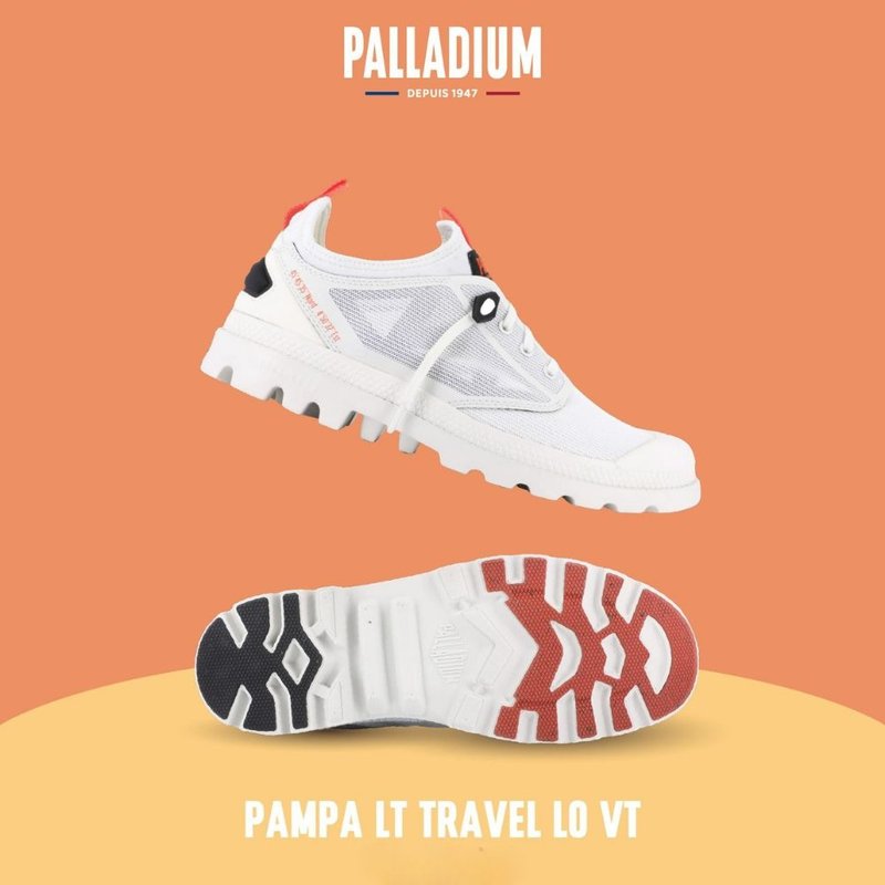 PALLADIUM PAMPA LT TRAVEL LO VT 輕量休閒鞋 男女款 白 74473 - 男休閒鞋 - 其他材質 多色