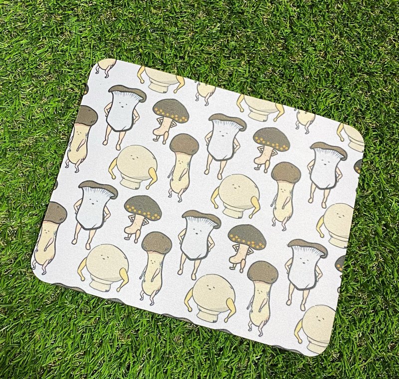 YASAI MUSCLE Mushroom Pattern Mouse Pad - แผ่นรองเมาส์ - ไฟเบอร์อื่นๆ สีนำ้ตาล