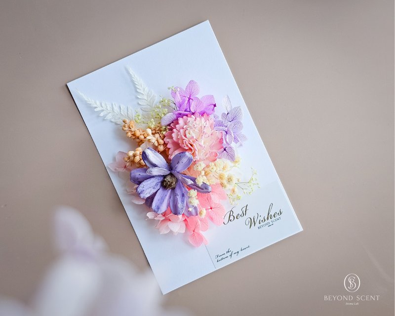 Carnation three-dimensional flower card [finished product/material package] - การ์ด/โปสการ์ด - พืช/ดอกไม้ สึชมพู