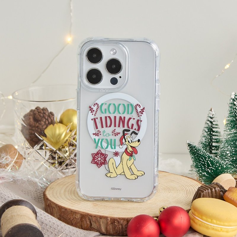 Disney經典-布魯托的聖誕祝福抗黃防摔MagSafe iPhone手機殼 - 手機殼/手機套 - 塑膠 透明