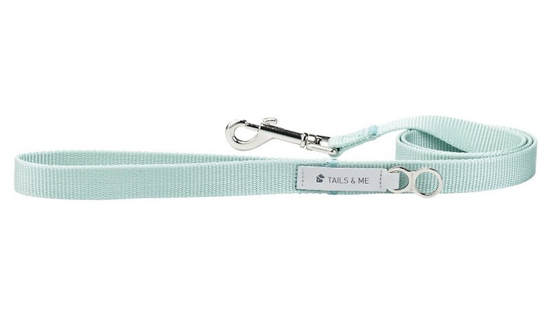 [Tail and me] classic nylon belt leash mint M - ปลอกคอ - ไนลอน สีเขียว