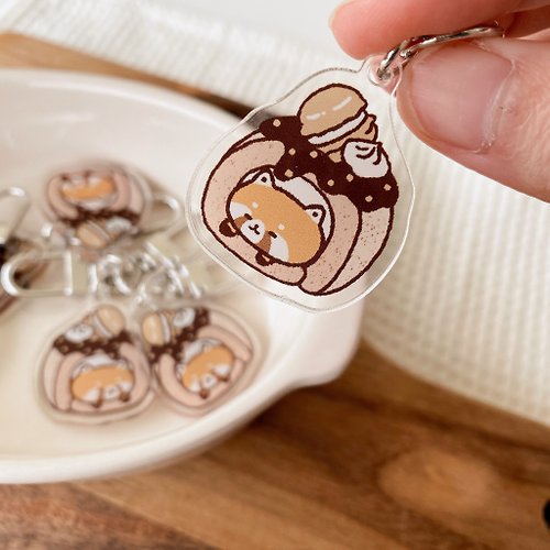 Raccoon Coffee House Acrylic Key Ring Six Generations/Charm/Total