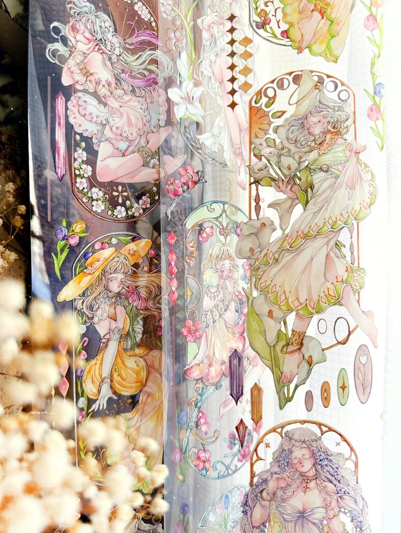 Blossoming spring - PET Tape - มาสกิ้งเทป - พลาสติก หลากหลายสี