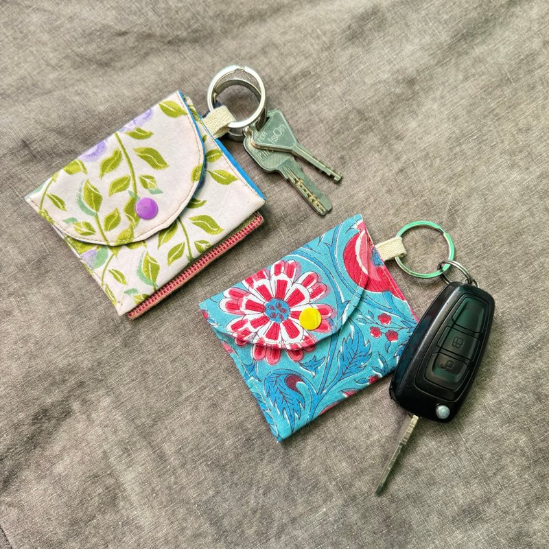 mini coin purse - Keychains - Cotton & Hemp Multicolor