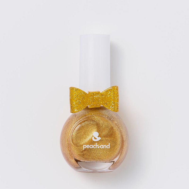 【peachand】Child-safe water-soluble nail polish (with ring) Rapunzel Magic - Nail Polish & Acrylic Nails - Other Materials Gold