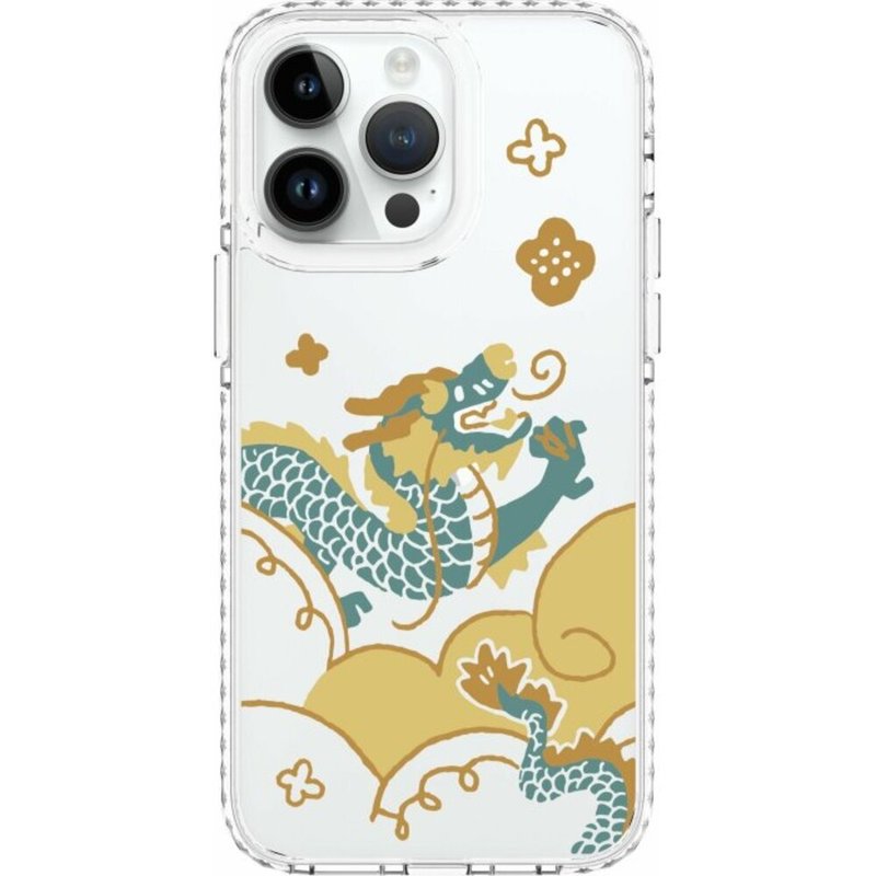 【預購】印花樂聯名-氣墊防摔手機殼/祥龍迎春/開運金 - 手機殼/手機套 - 其他材質 透明