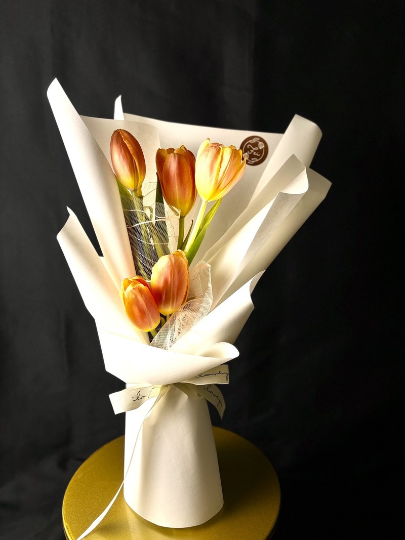 tulip bouquet - ช่อดอกไม้แห้ง - พืช/ดอกไม้ สีส้ม