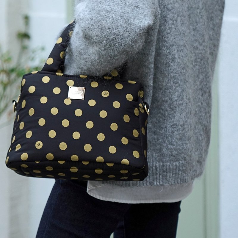 Crossbody Tote - Golden Dotty - Messenger Bags & Sling Bags - Other Man-Made Fibers Black