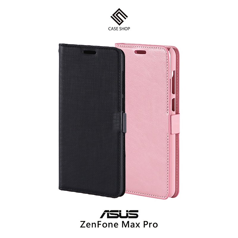 CASE SHOP ASUS ZenFone Max Pro (ZB602KL) side stand-up leather case - powder - เคส/ซองมือถือ - หนังเทียม 