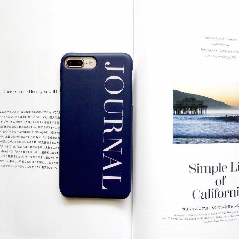 JOURNAL Dark Blue Mobile Shell - Phone Cases - Other Materials Blue