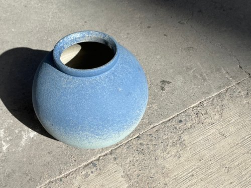 アースブラウン×ブルーグラデーション手作り陶器花瓶 アースブラウン×ブルーグラデーション手作り陶器花瓶 - メルカリ