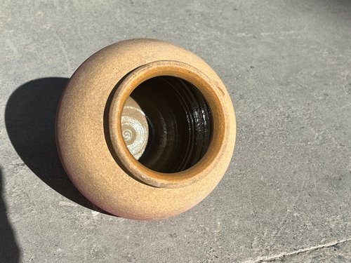 アースブラウン×ブルーグラデーション手作り陶器花瓶 アースブラウン×ブルーグラデーション手作り陶器花瓶 - メルカリ