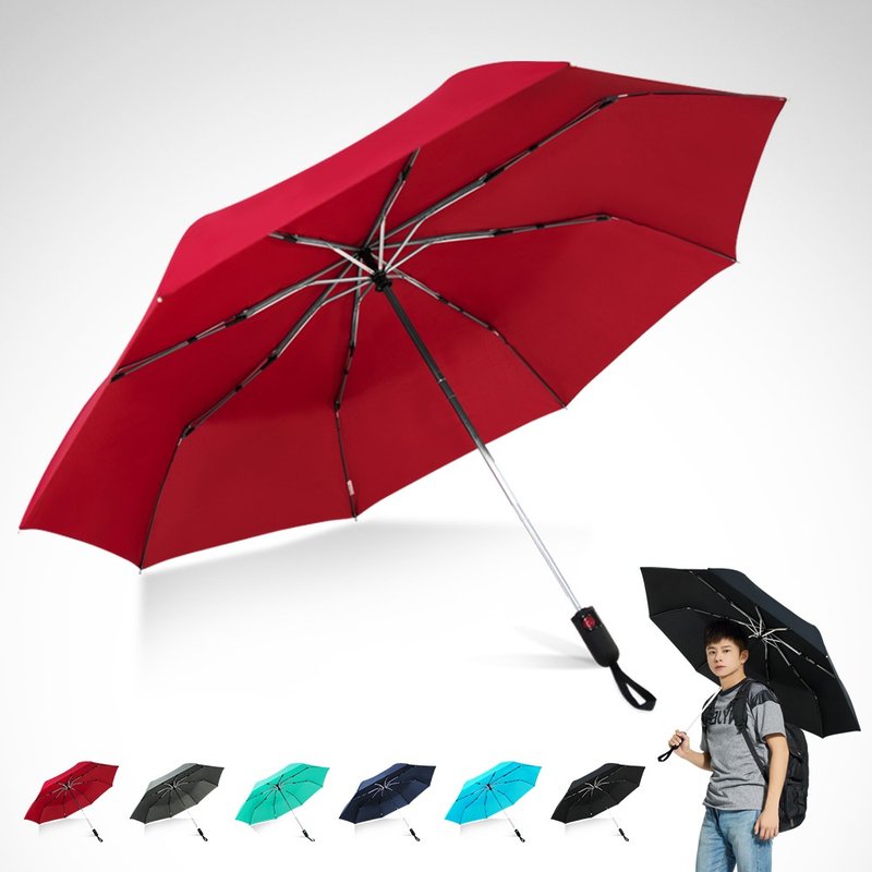 TDN省力回壓極簡超撥水自動開收傘超大防風雨傘(豔紅) - 雨傘/雨衣 - 防水材質 紅色