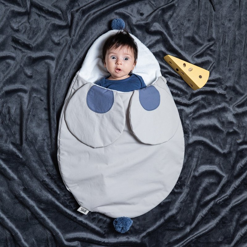 【NEW】Shark bite BabyBites baby rat sleeping bag-azure blue - ผ้าปูที่นอน - ผ้าฝ้าย/ผ้าลินิน หลากหลายสี