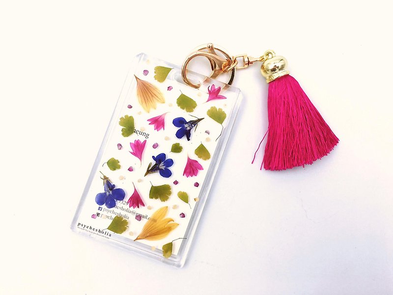 Pressed Flower Card Holder | Card Holder - ที่ใส่บัตรคล้องคอ - พืช/ดอกไม้ หลากหลายสี