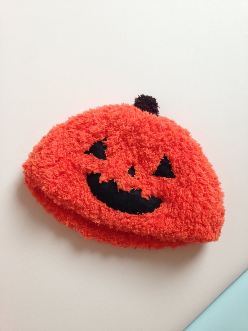 Baby hat pumpkin hat Halloween dress - ผ้ากันเปื้อน - เส้นใยสังเคราะห์ สีส้ม