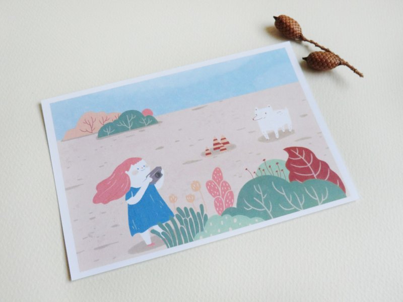 找尋生活的各種可能性 插畫明信片 - 卡片/明信片 - 紙 白色