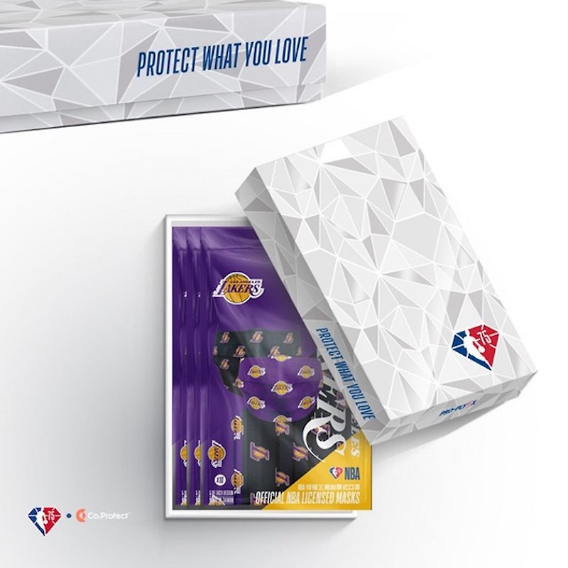 [Co. Protect] NBA authorized three-layer disposable mask 75th anniversary diamond gift box Lakers x3