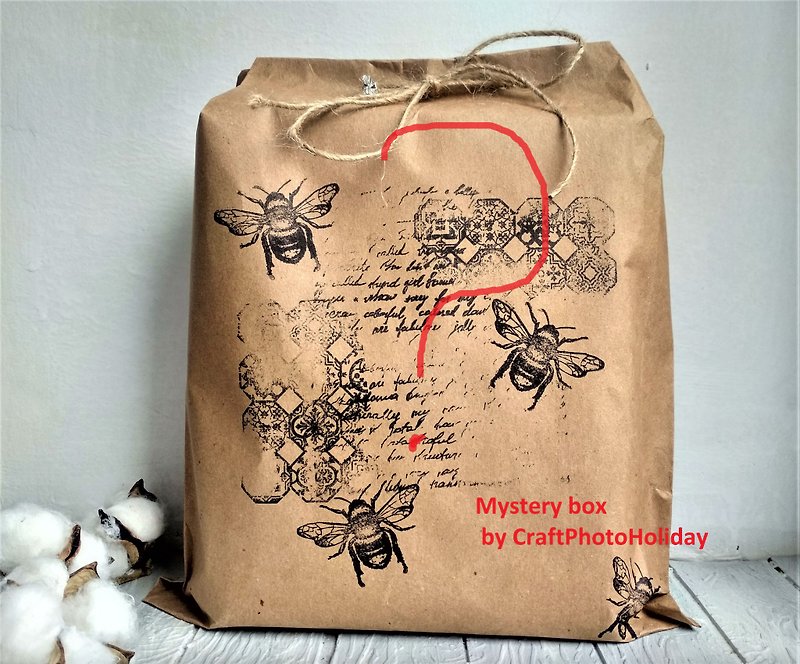 Mystery box journal handmade Random junk journal for sale 15*10 cm. - 筆記本/手帳 - 紙 多色