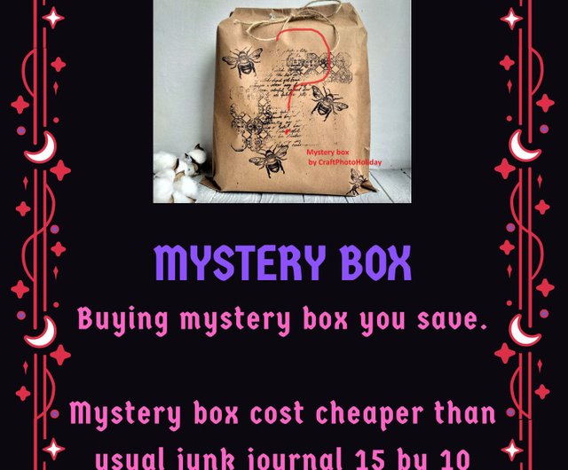 Mystery box journal handmade Random junk journal for sale 15*10 cm