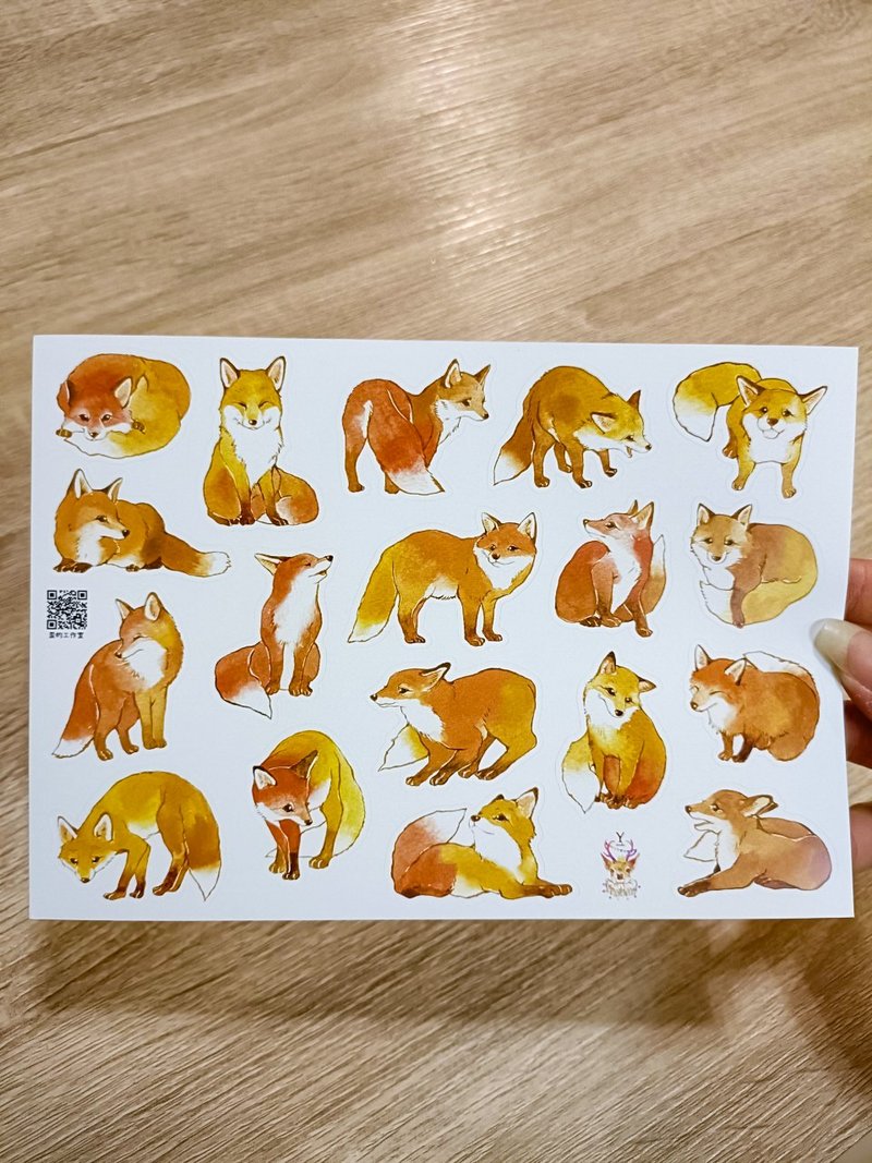 Forest animal stickers (fox/owl/rabbit/deer/lamb/panda) - Cards & Postcards - Paper Multicolor