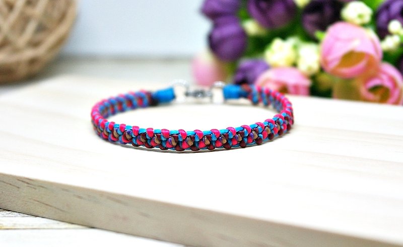 Hand-knitted silk Wax thread style &lt;curved surface&gt; //You can choose your own color//