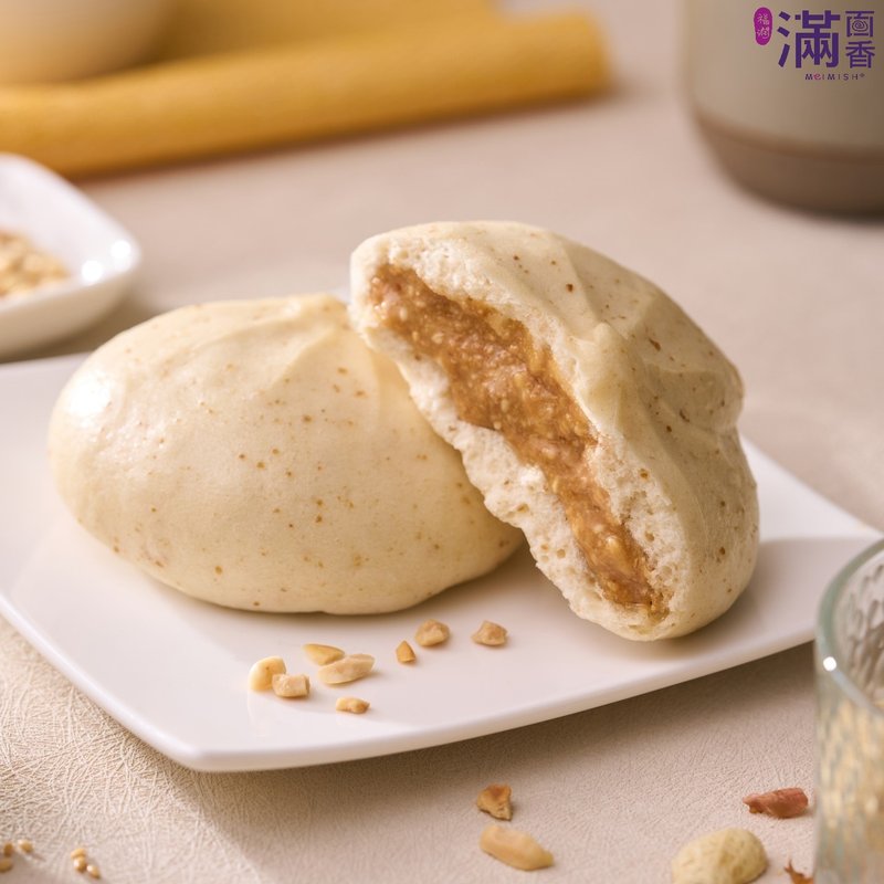 【滿面香】花生芝麻銅圓包-4顆入 - 麵包/吐司 - 新鮮食材 